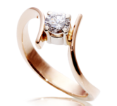 золотые помолвочные кольца с драг. камнями 17082488